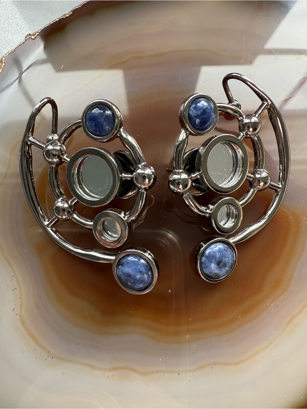 NWOT Maria Dolores Infinite Earring - Mirror Sodalite Reflexo